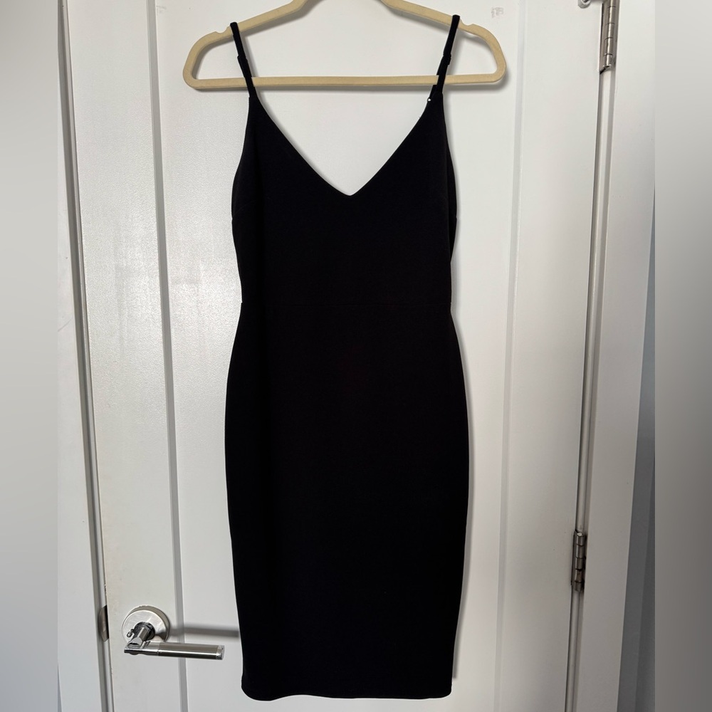 Elegant Black Spaghetti Strap Dress